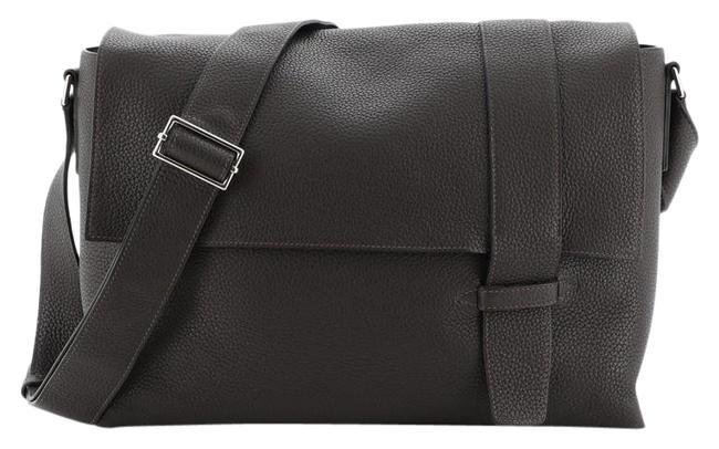 Hermes Alfred Clemence 35 Brown Leather Messenger Bag