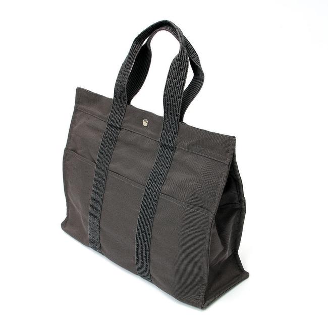 Hermes Bag Ale Line 2010093 Gray Canvas Tote
