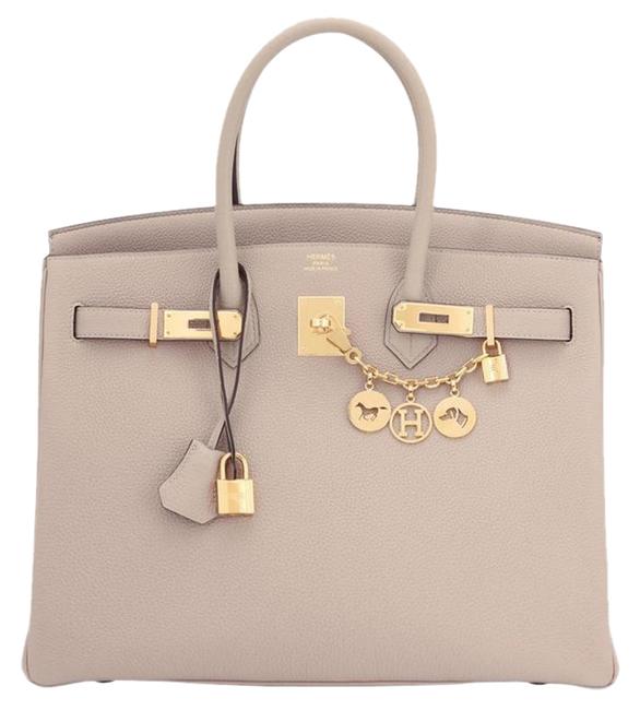 Hermes Bag Birkin 35cm Dove Grey Togo Gold Ghw Gris Tourterelle Leather Tote