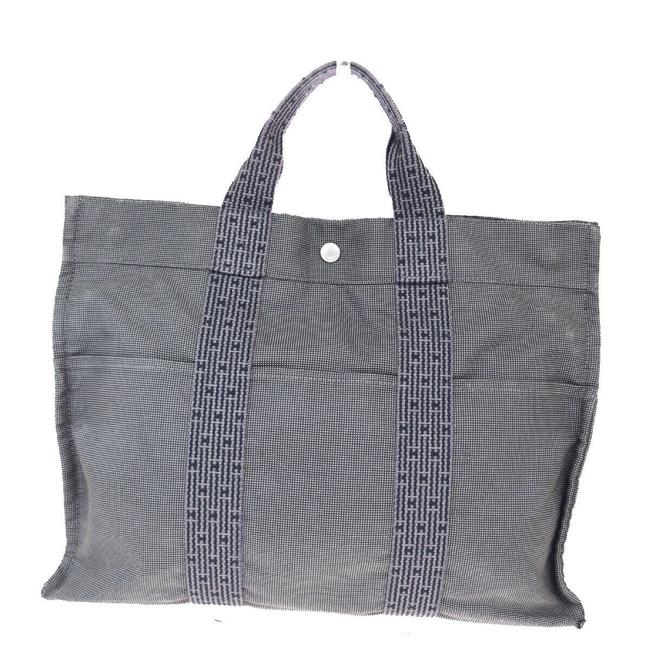 Hermes Bag Her Line Mm Gray Canvas Tote