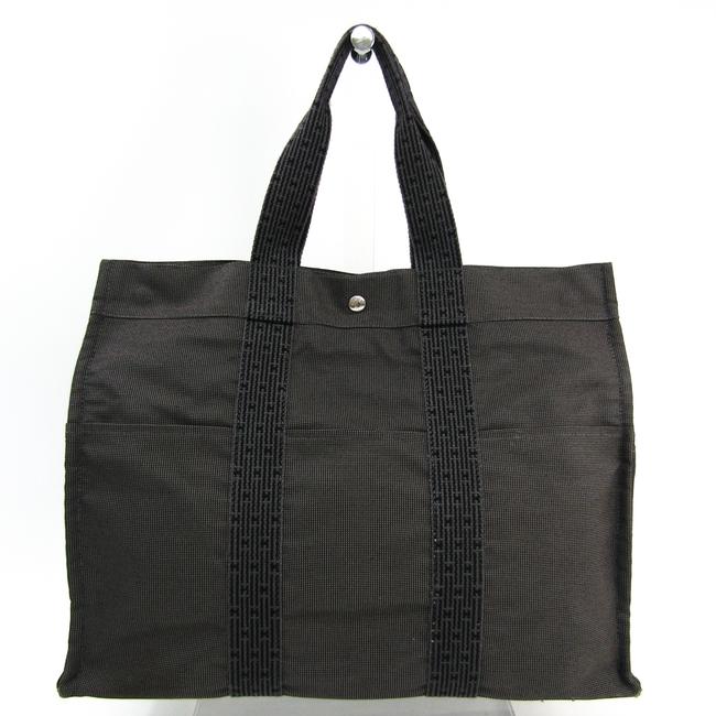 Hermes Bag Her Line Unisex BlackGray PolyamidePolyester Tote