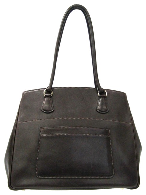 Hermes Bag La Womens Brown Evercalf Leather Tote