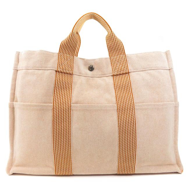 Hermes Bag New Fool Women Orange Canvas Tote