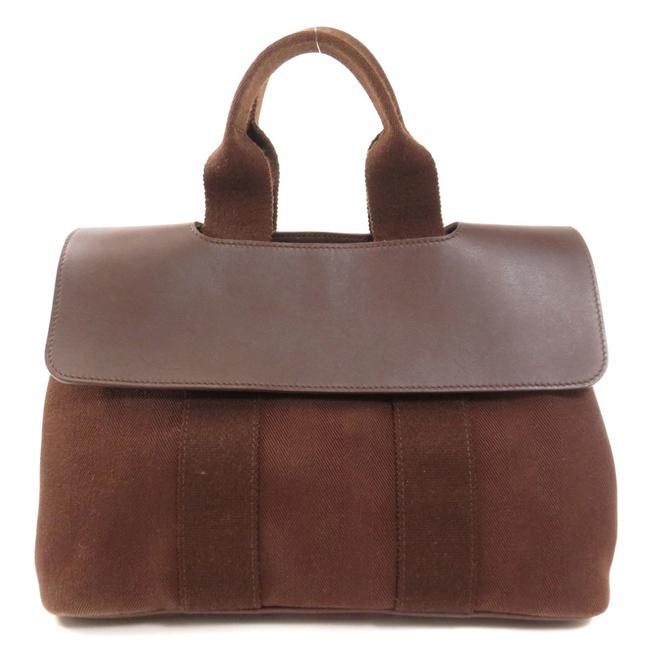 Hermes Bag Valpaline Pm Women Brown Canvas Tote