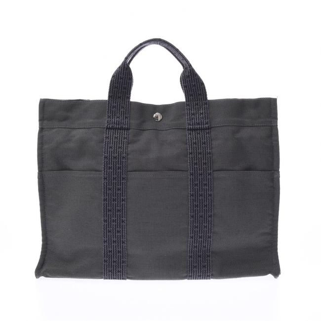 Hermes Bag Her Line Mm Unisex Gray Canvas Tote