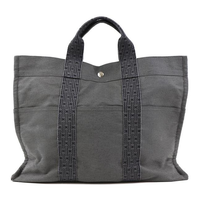 Hermes Bag Yell Line Mm Gray Canvas Tote