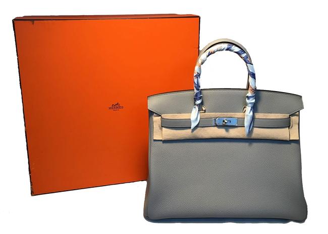 Hermes Birkin 2017 Custom Made Nwot 35cm Togo Grey Leather Satchel