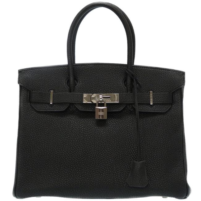 Hermes Birkin 30 Black Togo Leather Satchel