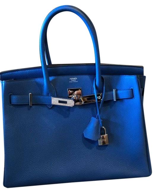 Hermes Birkin 30 Blue Zanzibar Togo Satchel