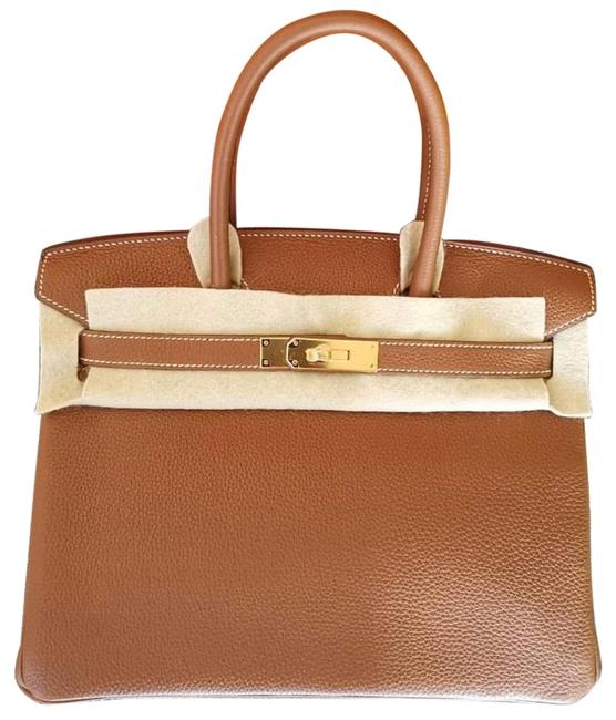 Hermes Birkin 30 Gold with Gold Hardware Togo Leather Satchel