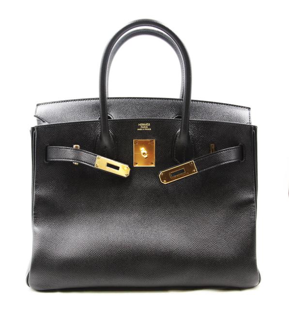 Hermes Birkin 30cm Black Epsom Gold Hardware Tote