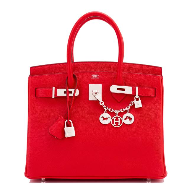 Hermes Birkin 30cm Red Palladium Y Stamp 2020 Rouge Casaque Leather Satchel