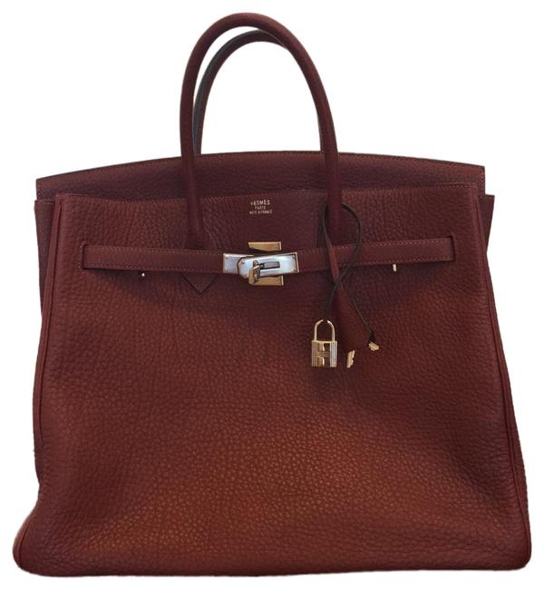 Hermes Birkin 35 Burgundy Togo Leather Tote