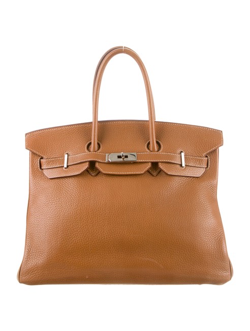 Hermes Birkin 35 Cigare Clemence Leather Satchel