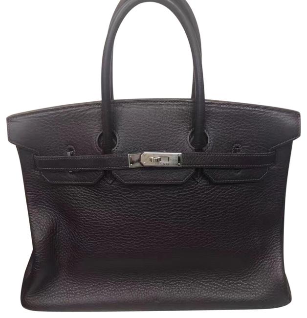Hermes Birkin 35 Dark Purple Clement Tote
