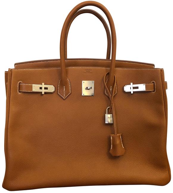 Hermes Birkin 35 Fauve Barenia Faubourg Tote