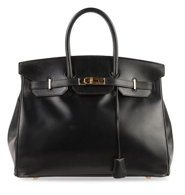 Hermes Birkin 35 Noir Leather Satchel