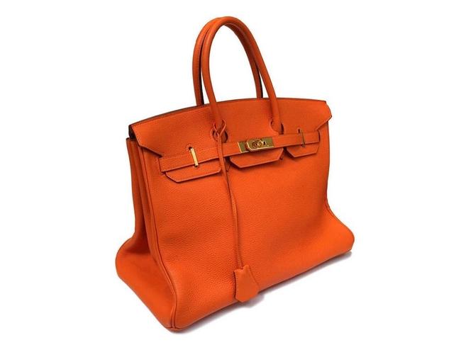 Hermes Birkin 35 PotironOrange Leather Togo Satchel
