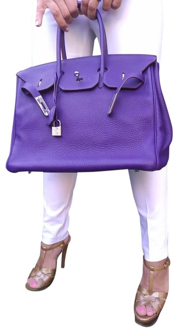 Hermes Birkin 35 Purple Tote