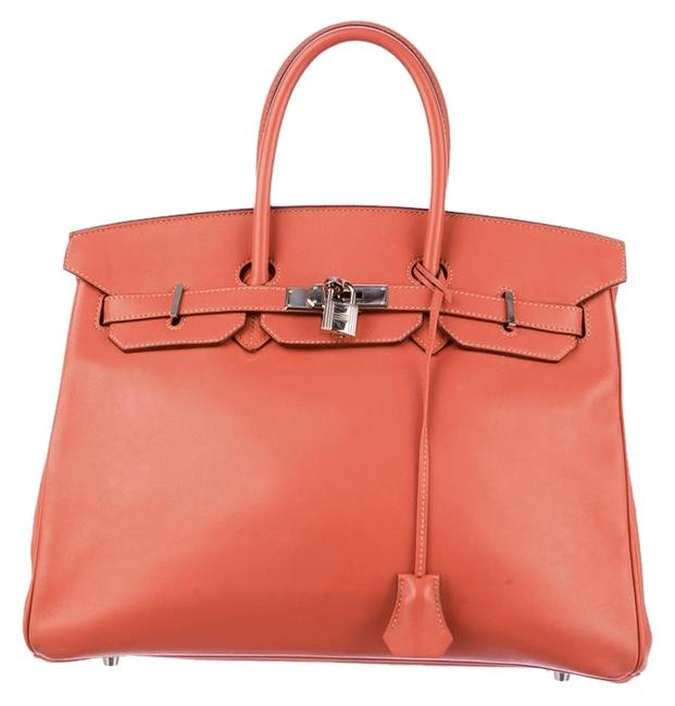 Hermes Birkin 35 Rosy Veau Swift Leather Tote