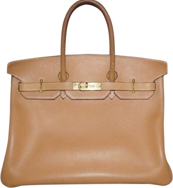 Hermes Birkin 35 Tan Ghw Beige Gold Courchevel Leather Tote