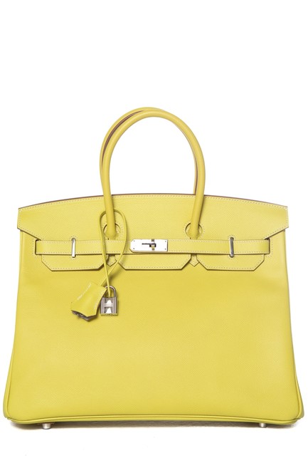 Hermes Birkin 35cm Soufre Yellow Epsom Leather Tote