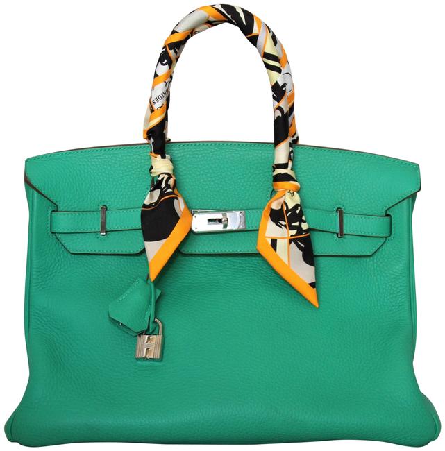 Hermes Birkin 35cm Togo Green Leather Shoulder Bag