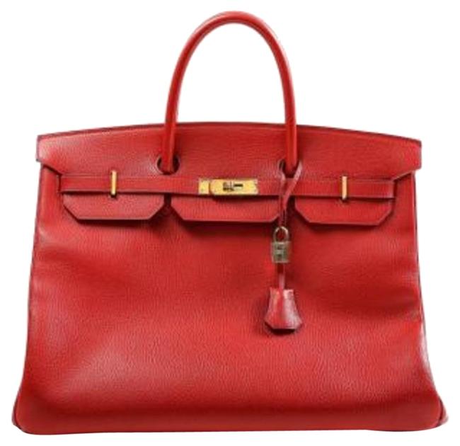 Hermes Birkin 35cm with Gold Hardware In Red Epsom Leather Satchel