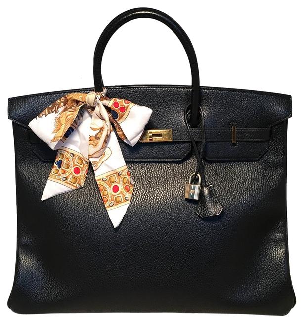 Hermes Birkin 40cm Ghw Black Togo Leather Tote