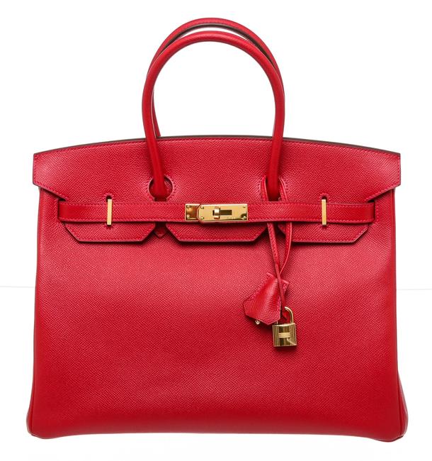 Hermes Birkin 498932 Epsom 35cm Ghw Red Leather Tote