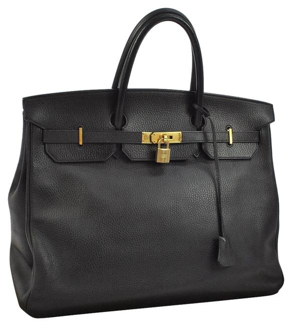 Hermes Birkin Ardennes Leather 40cm Black Shoulder Bag