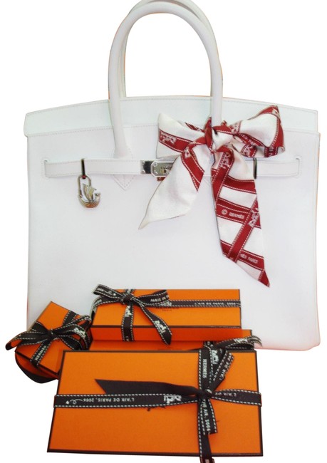 Hermes Birkin Blanco White Leather Epsom Satchel