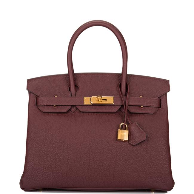 Hermes Birkin Bordeaux Togo 30cm Gold Hardware Red Leather Satchel