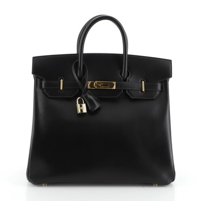 Hermes Birkin Box Hac Noir Calf with Gold Hardware 32 Black Leather Tote