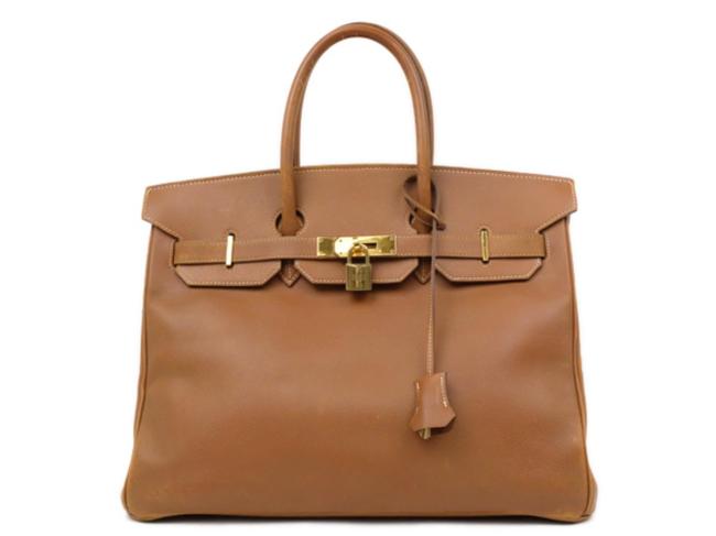 Hermes Birkin Courchevel Gold 35 234222 Brown Leather Tote
