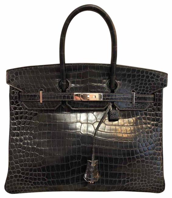 Hermes Birkin Crocodile Skin Leather Tote