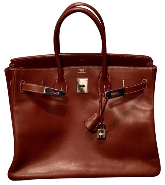 Hermes Birkin Epsom Leather 40cm Handbag Satchel Brown Tote