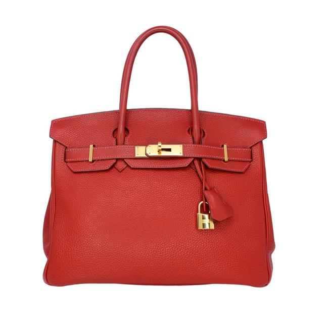 Hermes Birkin Geranium Red Leather Tote
