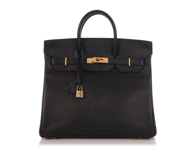 Hermes Birkin Hac 32 Togo Black Calfskin Leather Satchel