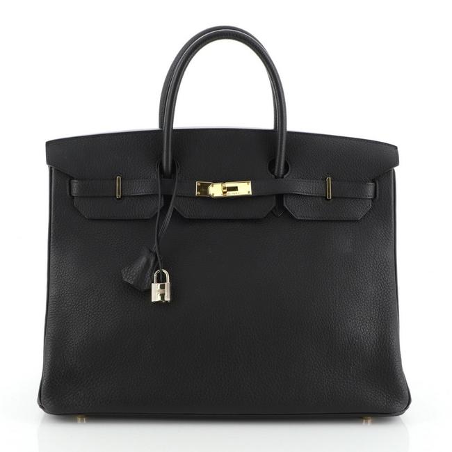 Hermes Birkin Handbag Togo with Gold Hardware 40 Noir Black Leather Tote