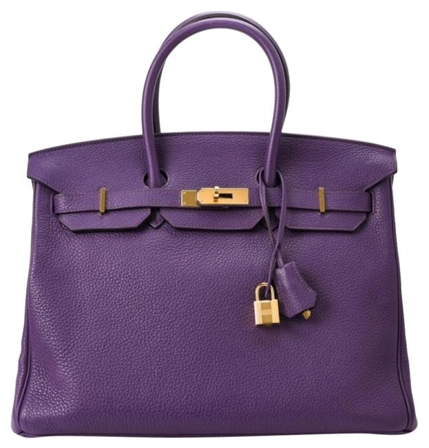 Hermes Birkin Iris 35 Purple Togo Leather Tote