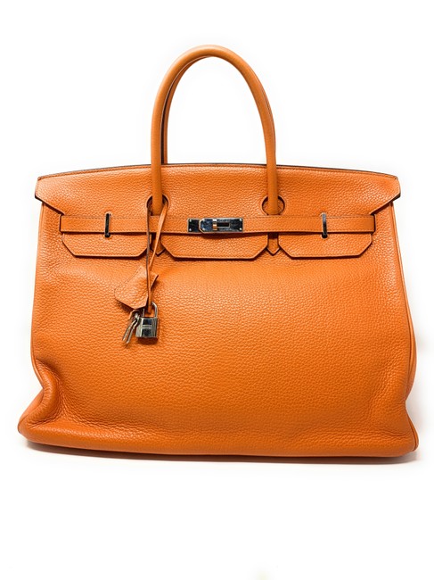Hermes Birkin Orange Leather Tote