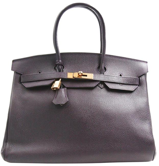 Hermes Birkin Raisin Togo Leather Gold Hardware Tote