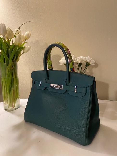 Hermes Birkin Rare Malachite Togo Leather Satchel