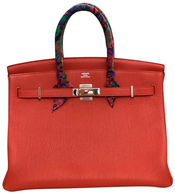 Hermes Birkin Red Togo Leather Tote