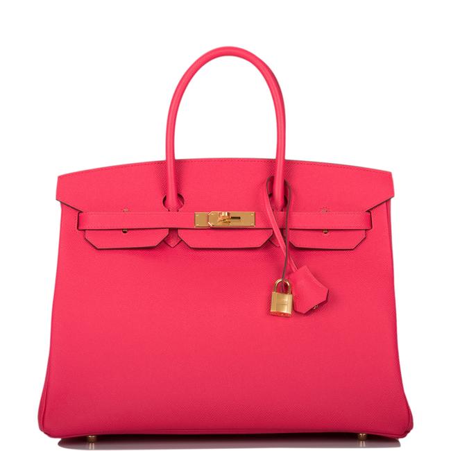 Hermes Birkin Rose Extreme Epsom 35cm Gold Hardware Pink Leather Satchel