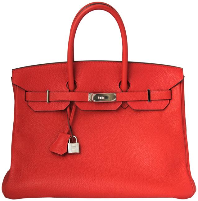 Hermes Birkin Rouge Casaque Leather Shoulder Bag