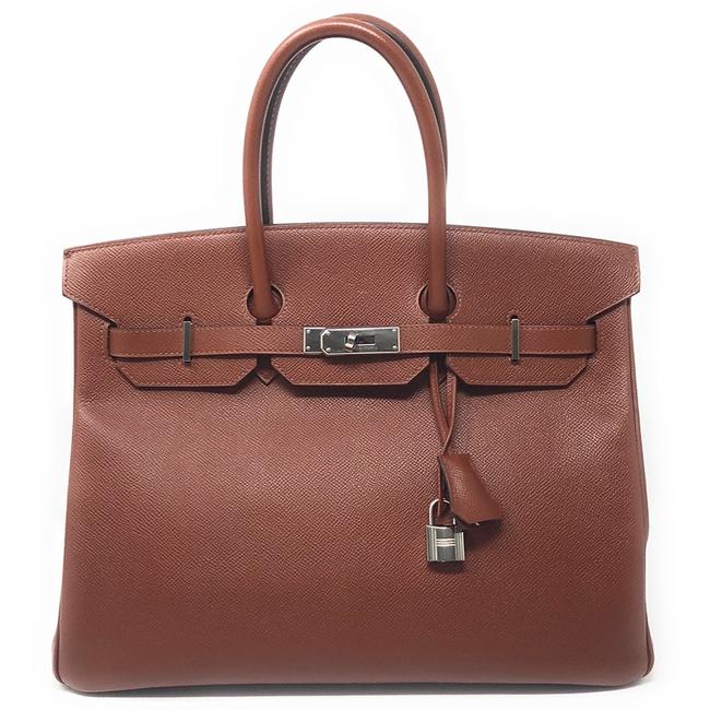 Hermes Birkin Sienne Leather Tote