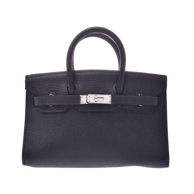 Hermes Birkin Tiny Silver Hardware Black Satchel