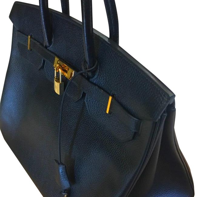 Hermes Birkin To Go 40 Black Leather Satchel